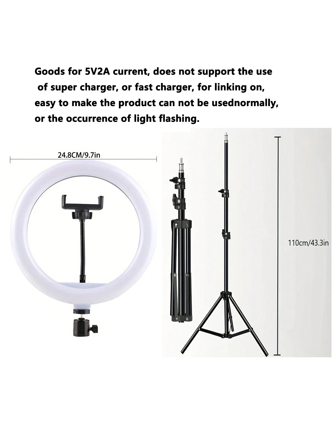 Professional 10" Ring Light with Tripod Stand for Live Streaming