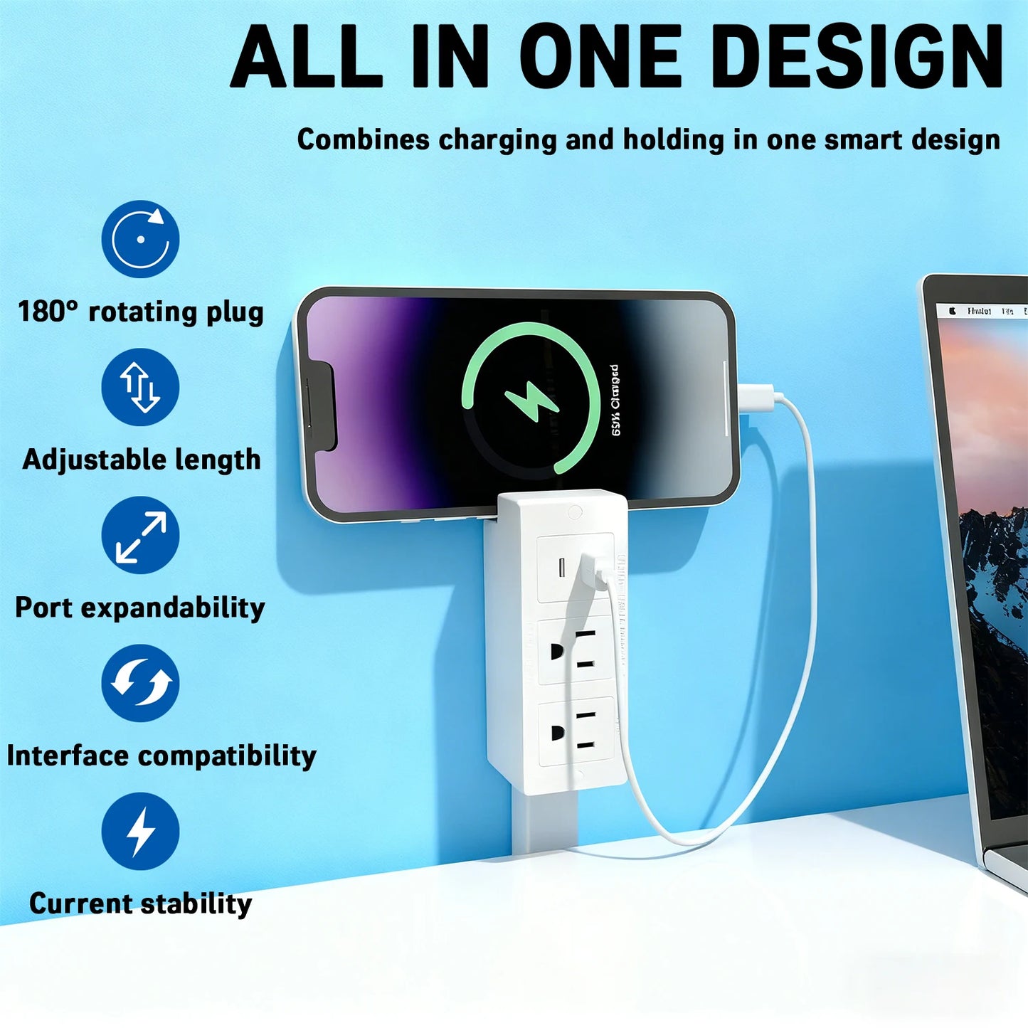 Rotating Power Outlet Extender