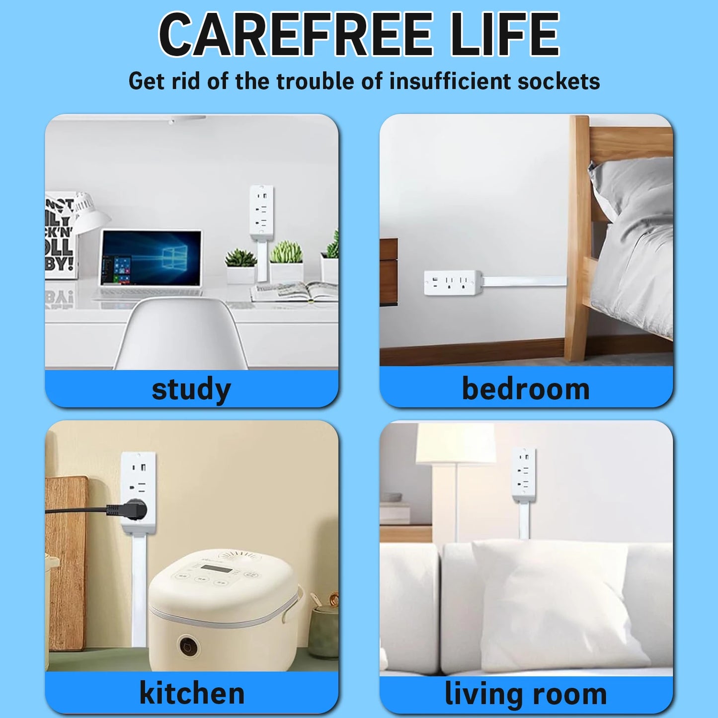 Rotating Power Outlet Extender