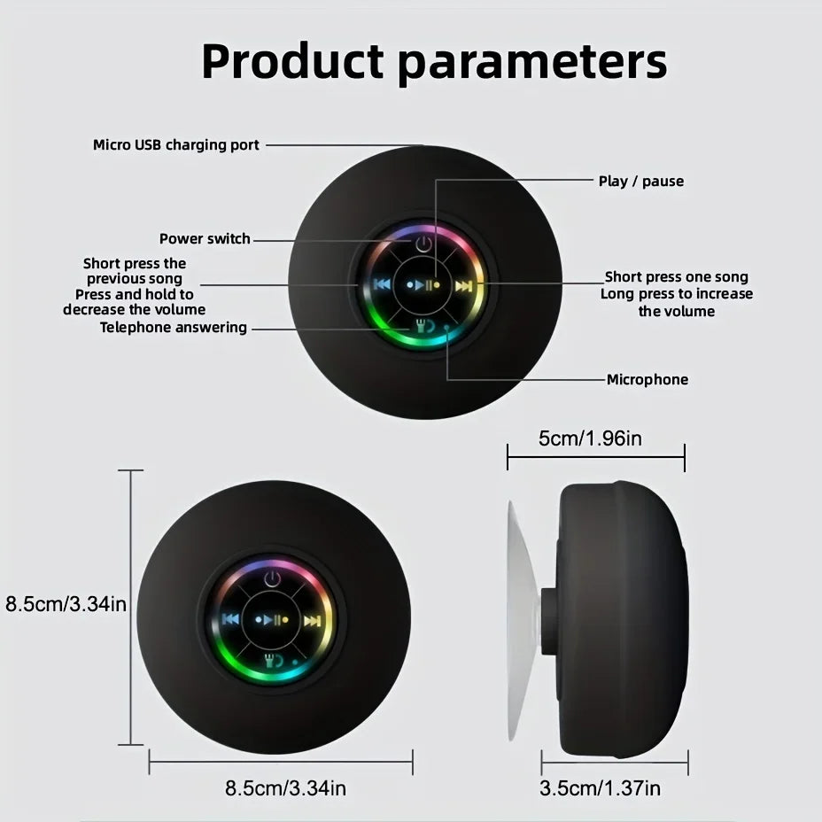 Waterproof Bluetooth Shower Speaker