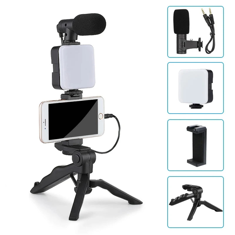 Complete Smartphone Vlogging Kit with Tripod & Accessories