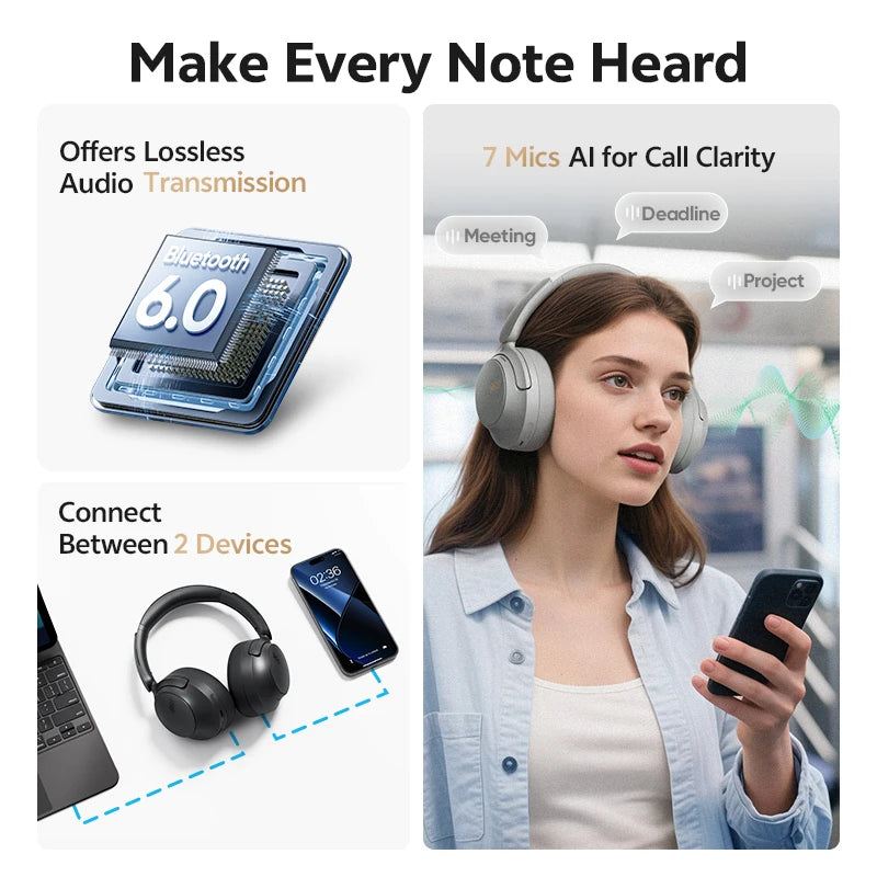 Premium Over-Ear Headphones with Active Noise Canceling